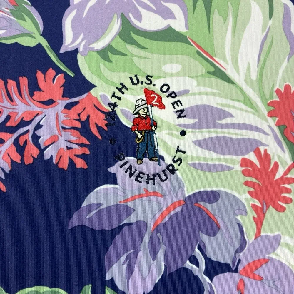 RLX Ralph Lauren Polo Golf Shirt Men’s L Pinehurst US Open Floral Performance